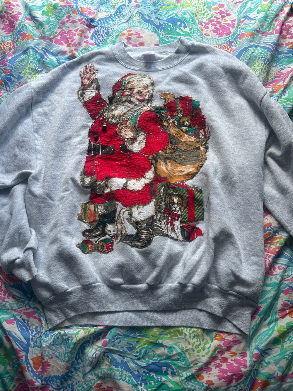 Jerzees vintage  Santa Crewneck Sweatshirt